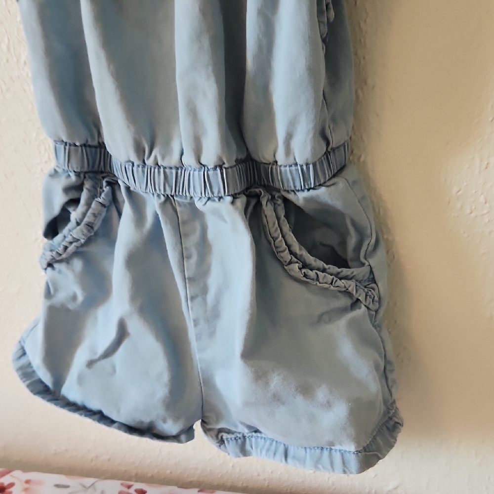 Cat & Jack Sky Blue Ruffle Romper - Picture 5 of 6